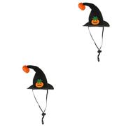 HANABASS 2pcs Halloween Themed Pumpkin Pattern Pet Hat for Cats and Dogs Comfortable Costume Accessory for Parties Festivals and Photoshoots for Pet Owners Celebrating Halloween
