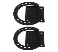 HANABASS 2pcs Heavy Duty Iron Wall Mount Horse Tie Rings with Screws 11x12.5x5.5cm for Stable Barn Hitching Anti-pull Tack Accessories