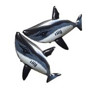 HANABASS 2Pcs Inflatable Shark Beach Pool Decoration Floating Shark for Parties Outdoor Fun Durable Pool Inflation Decor for Day