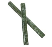 HANABASS 2pcs Jade Rolling Pin Dough Roller 10.5inch Natural Stone Sturdy Material Easy to Clean Household Baking Tool for Pasta and Wonton Wrappers