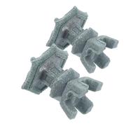 HANABASS 2pcs Japanese Pagoda Lantern Stone Statues Miniature Pavilion Garden Ornament for Fish Tank Aquarium Bonsai Micro Rockery Landscape Grey Durable Outdoor Decor
