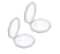 HANABASS 2Pcs Jewelry Floating Frame Display Cases with Waterproof Plastic Membranes and Push-to-Open Design Elegant White 3D Floating Display Boxes or Home