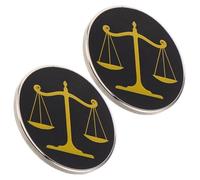 HANABASS 2pcs Lawyer Justice Scale Brooch Pins for Men and Women Suits Alloy Lapel Pins with Libra Symbol Vintage Metal Attorney and Judge Collar for Law Students