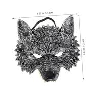 HANABASS 2pcs Lightweight Werewolf Masks for Halloween Carnival Party Realistic PU Wolf Masquerade Costume Accessories Comfortable Breathable Fit for Adult Dress-up Events