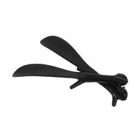 HANABASS 2pcs Long Handle Portable Plastic Shoe Horns with Ergonomic Squirrel Shape Design for Seniors and Travel, Hygienic Shoe Helper Tool in Black