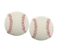 HANABASS 2pcs Luminous Glow in The Dark Baseballs for Training Youth and Adult Practice Balls for Indoor Outdoor Use, Safe Throwing Plastic Sports Balls for Camping and Night Activities