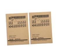 HANABASS 2pcs Mahjong Instruction Guide Vintage English Manual Book for Beginners and Enthusiasts Comprehensive Chinese Mahjong Rules and Techniques Study Book for Group Play Paper Material