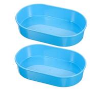 HANABASS 2pcs Medical Organization Tray Medication Counter Travel Pills Organizer Small Storage Tray Small Medication Travel Organizer Medical Cart Pill Plate Blue