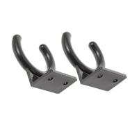 HANABASS 2pcs Microphone Hook Wall Mount Holders with Inner Protective Plastic Mic Hangers for Studio Concert Conference Use Fit for Stable Sound Quality and Scratch Prevention