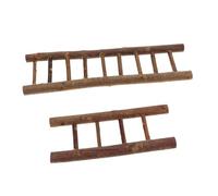 HANABASS 2pcs Mini Wooden Dollhouse Ladder Staircase Models for DIY Dollhouse Furniture and Micro Landscape Decoration Natural Wood Miniature Accessories for Creative Layouts