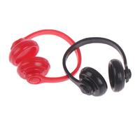 HANABASS 2Pcs Miniature Headset Dolls Headphone Model Micro Headset for Dollhouse Accessories for Miniature Layouts and Creative Decor