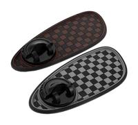 HANABASS 2pcs Multifunctional Car Phone Mount Dash Mat with Non-slip Anti-skid Pad Temporary Parking Number Card Stand In-vehicle Smartphone Holder for Secure Dashboard Use Black-brown and