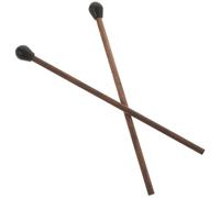 HANABASS 2pcs Musical Percussion Mallets Wooden and Silicone Drumsticks Lightweight Not Easy to Crack Black Instrument Sticks with Drum Mallet Head for Hand Pan Drumming