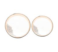 HANABASS 2pcs Orff Hand Drum Ocean Wave Bead Drum 8 Inch 10 Inch Set Kids Music Instrument Toys Educational Percussion for Boys Girls Early Learning