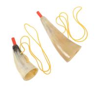HANABASS 2Pcs Ox Horn Trumpet Unique Musical Instrument for Creative Noise Maker Early Educational Plaything for Parties and Celebrations Experience Random Color