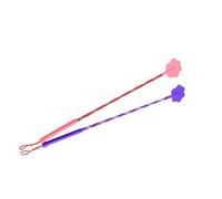 HANABASS 2pcs Pet Dog Cat Training Stick Strong Toughness and Nylon Strap, Plastic Material for Clicker Training and Education, Mixed Assorted Colour, Small Size 42cm Random Color