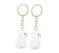 HANABASS 2pcs Pet Hair Keepsake Keychain Transparent Dog Hair Memorial Box Storage Charm for Cherishing Precious Memories and Comforting Pet Owners