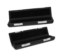 HANABASS 2pcs Piccolo Flute Carrying Case with Black PU Exterior Lightweight Protective Instrument Box with Soft Lining for Musicians Travel Friendly Storage for Beginners and Professionals