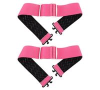 HANABASS 2pcs Pink Elastic Snow Goggle Strap Replacement with Quick Release for Ski, Snowboard Atv Helmets, Universal Ski Helmet Goggle Retainer Accessory for Winter Sports