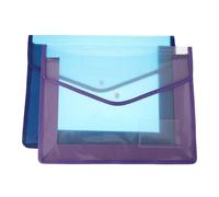 HANABASS 2pcs Practical PVC Document Bags with Write Classification Labels, Multi-Function Office File Organisers for Document Storage and Filing in Assorted Colours Random Color
