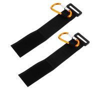 HANABASS 2pcs Pram Hook Aluminum Alloy Stroller Pram Hook Pu Strap for Diaper Bags Practical for Buggy Clips and Stroller Straps