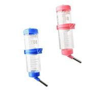HANABASS 2pcs Rabbit Water Dispenser for Small Pets Hanging Chinchilla Cage Water Bottle Leak-Proof Nozzle 500ml Capacity for Guinea Pigs and Rabbits