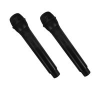 HANABASS 2pcs Realistic Fake Microphone Prop for Non-electrical Plastic Microphones for Stage Practice Cosplay Roleplay and Presentation Training