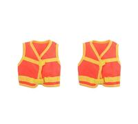 HANABASS 2Pcs Reflective Vest for 1/6 Scale Bjd Dolls Action Figure Accessories High Visibility Mini Jacket for Doll Clothes