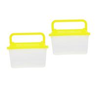 HANABASS 2pcs Reptile Breeding Box Transparent Handheld Aquarium for Turtles Fish and Pets Portable Feeding Tank with Spacious Design for Comfortable Living Environment for Breeding Snakes