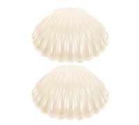 HANABASS 2pcs Seashell Jewelry Boxes Plastic Storage Trays for Small Items and Keys with Creative Artistic Decoration for Home Decor and Wedding Favour Use