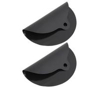 HANABASS 2pcs Silicone Cooker Pad Heat Resistant Induction Cooktop Mat Non-slip Flexible Protective Pad for Microwave Oven and Pans Kitchen Heat Insulation