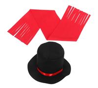 HANABASS 2pcs Snowman Costume Kit with Hat and Scarf, Winter Frosty Snowman Dress Up Accessory Set for Christmas Party and Outdoor Holiday Fun