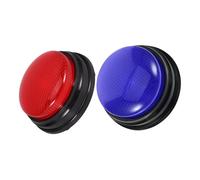 HANABASS 2pcs Sound Game Buttons with Light Up Victory and Alarm Sounds Interactive Party Buzzers for Classroom Trivia Competition and Fun Entertainment Activities