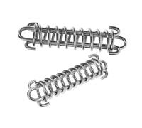 HANABASS 2pcs Stainless Steel Bungee Dog Leash with Shock Absorber Spring for Medium and Small Dogs, Explosionproof Design and Versatile Outdoor Use, for Hiking and Camping Adventures