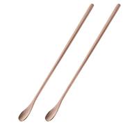 HANABASS 2pcs Stainless Steel Reptile Food Feeding Spoon for Bearded Dragons and Versatile Pet Supply for Solid and Liquid Ingredients Short Rose Gold Design