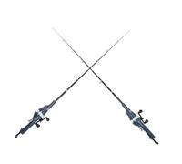 HANABASS 2pcs Telescopic Fishing Rod Combo Portable Collapsible Pole with Reel Line for Freshwater and Saltwater Fishing Pocket-sized Rod for Travel Hiking Surf and Lake Use