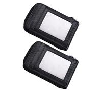 HANABASS 2pcs Theft Credit Card Holder for Men Pocket Wallet with Zipper Durable Multi Card Case Modern Design for Business and Travel Crafted from Quality Materials