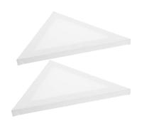 HANABASS 2pcs Triangle Cotton Canvas Boards for DIY Painting, Suitable for Types of Media, Creative White Panels with Permanence and Stability, for Student Artists and Acrylic Drawing