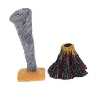 HANABASS 2Pcs Volcano Eruption and Tornado Display Props Educational Natural Disaster Models for Science Exhibitions Interactive Sand Table Decor for Learning and Exploration