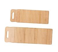 HANABASS 2pcs Washing Clothes Washboard Mini Laundry Board Double Sturdy Washboard for Home Bamboo Laundry Tool