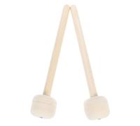 HANABASS 2pcs Wooden Handle Drumstick Mallets with Felt Head for Big Drum, Firm and Stable with Strong Striking Feeling, Sturdy Percussion Instrument Accessories for Snare and Bass Drums