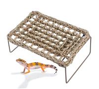 HANABASS 2pcs Woven Reptile Hammock for Bearded Dragons Breathable Climbing Bed Removable Washable Lizard Lounger for Summer Comfort and Versatile Habitat Use