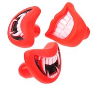 HANABASS 2sets Halloween Dog Toys Pink Pig Face Red Fangs Lips Silicone Dog Chew Toy Pet Playing Supplies 3pcs*2
