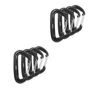 HANABASS 2sets Heavy Duty Metal D Shape Carabiner Clips for Outdoor Tents Camping Hiking Climbing Gear Lightweight Pack Holder and Leash Snap Hooks 4pcs*2