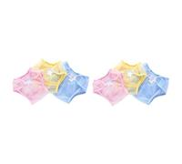 HANABASS 2sets Infant Training Pants Mesh Cloth Diaper Cover Breathable Diaper Holder Pink/yellow/blue Size 80 3pcs*2