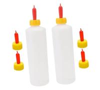 HANABASS 2sets Livestock Feeding Bottles Goat and Calf Feeders for Animals Nursing Containers Replaceable Nipples for Farm Use