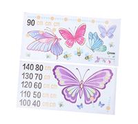 HANABASS 2sheets Height Chart Sticker Boy Girl Growth Chart Removable Wall Decals for Nursery Room