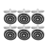 HANABASS 3 Pairs Cufflinks Cuff Link Shirt Men round Black Zinc Alloy Elegant Formal Shirt Studs for Men Groom Wedding and Formal Occasions