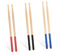 HANABASS 3 Pairs Maple Drumsticks Non Slip Wooden Percussion Sticks for Students Adults Orchestra Players Durable Lightweight Performance