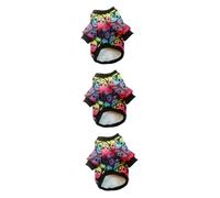 HANABASS 3 pcs Colorful Halloween Pet Sweater Breathable Skull Print Dog Costume for Outdoor Activities Easy Wear Funny Pet Party Clothes for Dogs